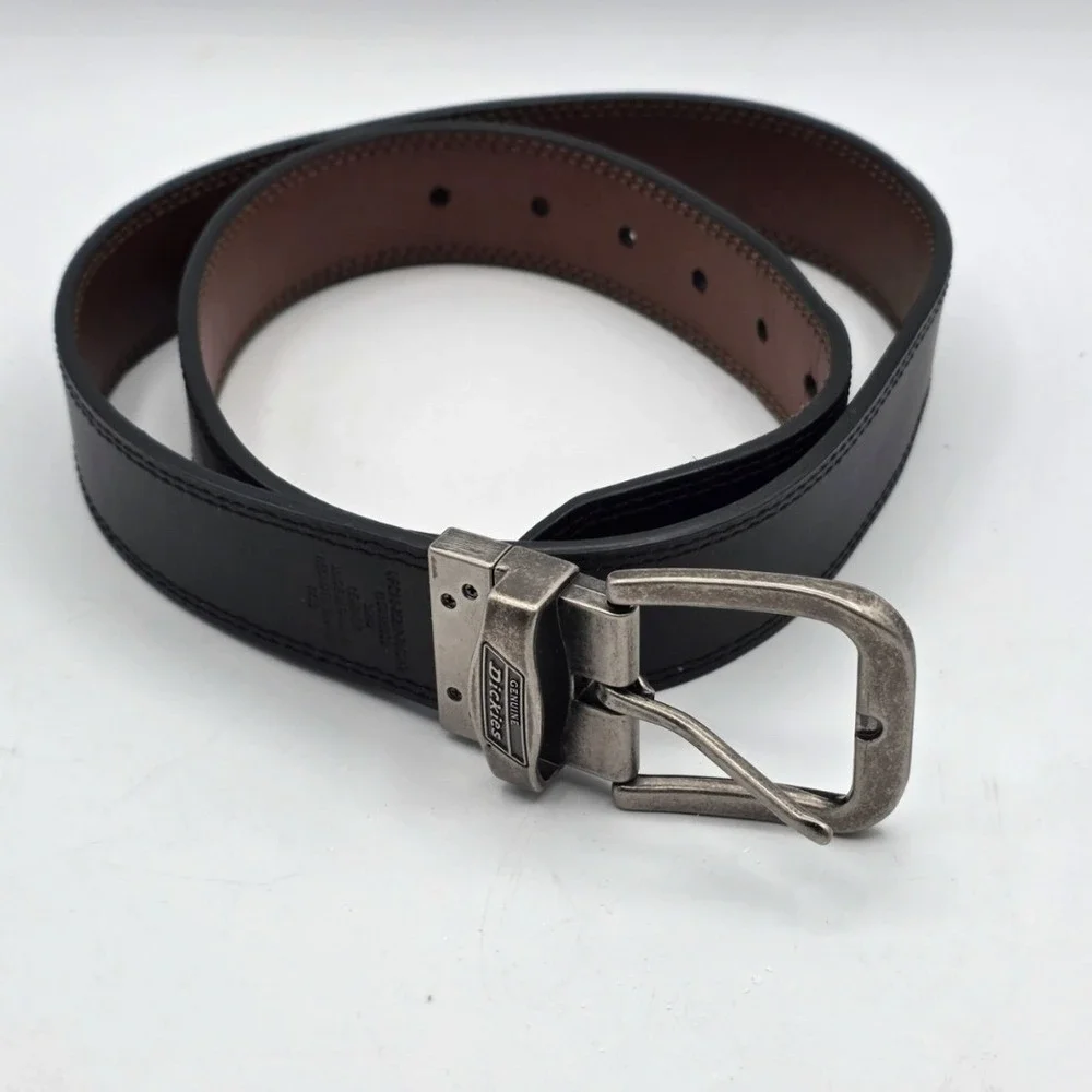 Dickies Reversible Belt Mens 36 Black Brown Workwear Utility Skater Y2K 90s 2000